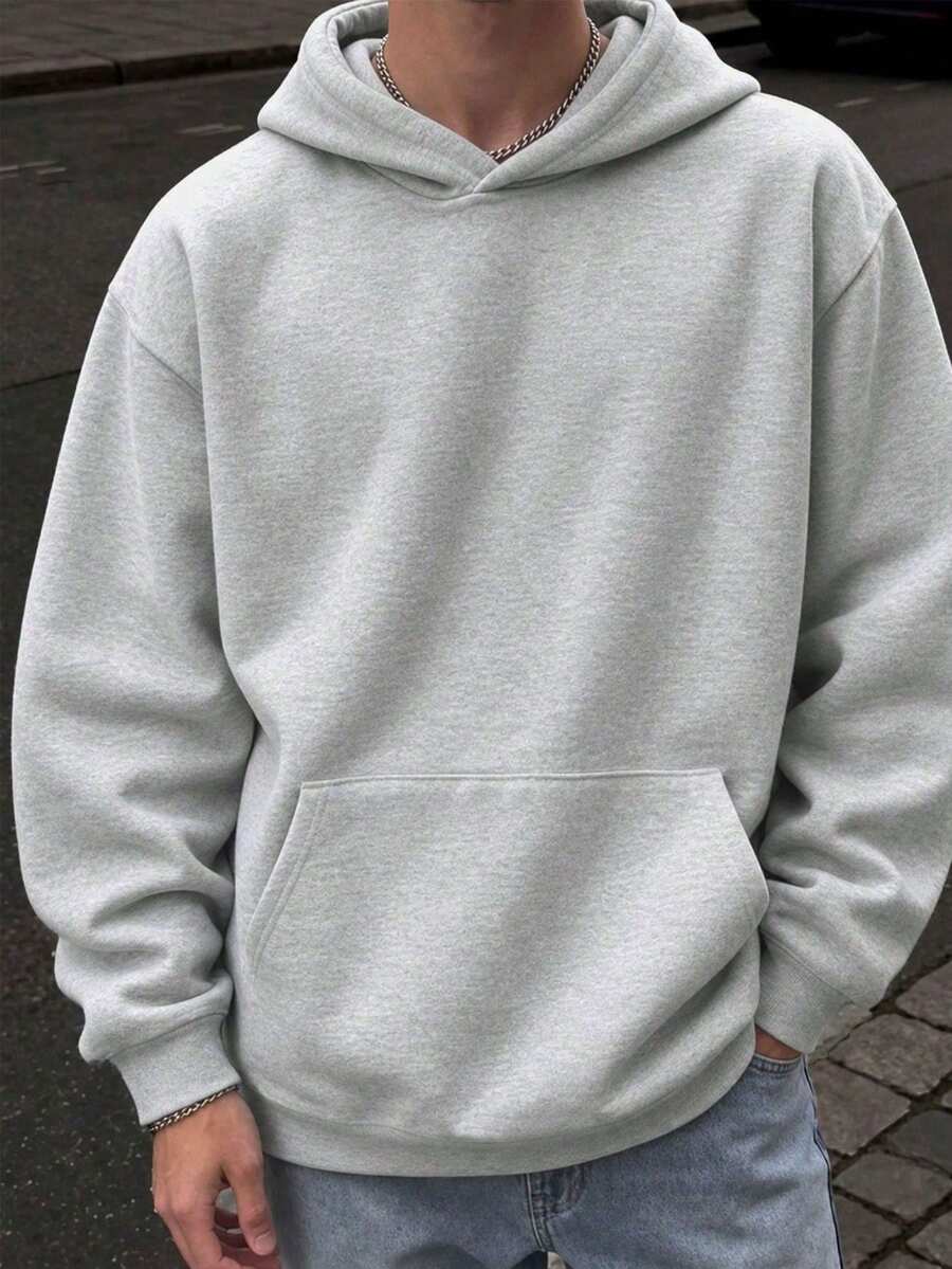 1pc Teen Boys Versatile, Personalized, Fashion, Loose Fit Pullover Sweatshirt, Spring/Autumn - Grey - View 1