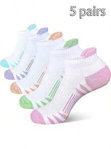 5/10/20 Pairs Women's Sports Ankle Socks, Running Compression Socks, Comfortable And Soft - Multicolor - View 8