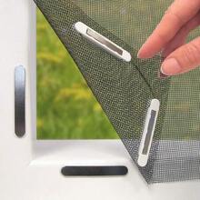Hoberg Moustiquaire de fenêtre avec Fixation magnétique innovante | Moustiquaire jusqu'à 150 x 130 cm découpable Individuellement, Pas de perçage ni de vissage | Fixation avec 16 aimants [Noir] - Moustiquaire - Voir 12