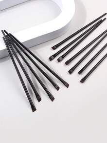 Black Ultra-Fine Blade Eyeliner Brush Soft Bristle Makeup Brush Portable Eyebrow Brush Multi-Function Under Eye Brush All-In-One Makeup Tool - Black - View 5