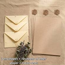 16PCS Cottagecore Floral Stationery Set, Aesthetic Vintage Letter Paper & Envelopes Kit, Fairycore Romantic Flower Writing Pad For Penpal, Journaling & Love Confessions - A - View 9