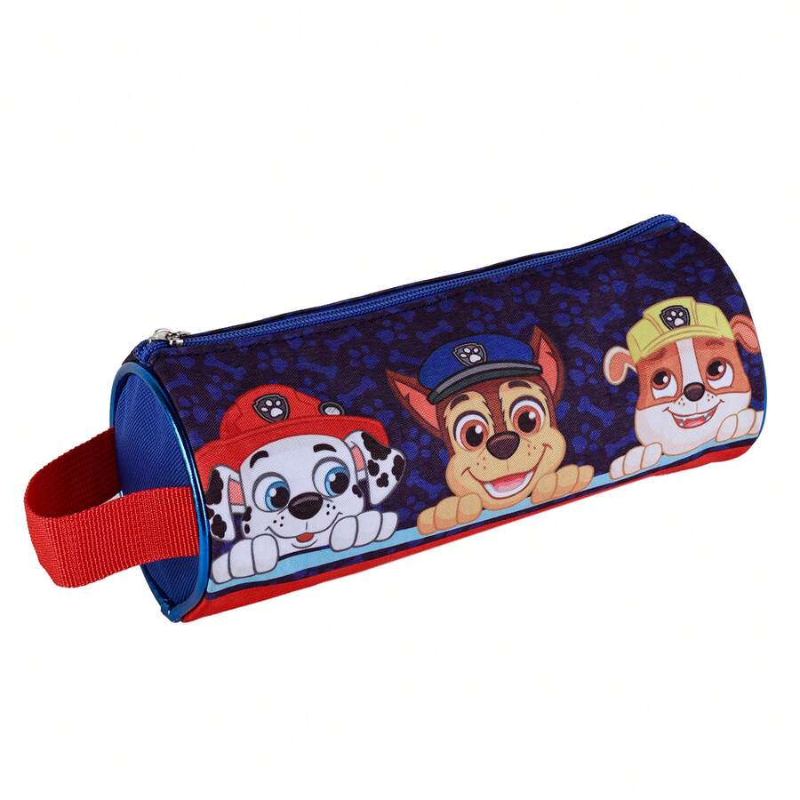 Dam Round Pouch Paw Patrol. Fully Lined And Personalized Inside. - Blue - View 1