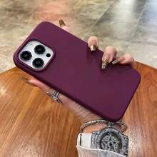 適用於 iPhone 17E 17 Pro Max 16 15 14 13 12 Mini 11，防震液態矽膠手機保護殼，內層柔軟耐刮超細纖維襯裡，適用於 iPhone 8 Plus 7 6s 軟殼 - 梅子色 - 查看 4