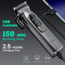 Hatteker 1 buah Alat Cukur Rambut Elektrik untuk Pria, Pemangkas Rambut untuk Penggunaan di Rumah, Alat Cukur Rambut Salon dengan Pengaturan Kecepatan Ganda, Mata Pisau Pemotong Rambut - View 5