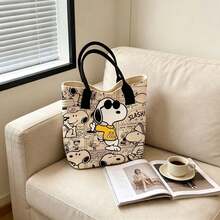 1pc Snoopy Princess Style Tote Bag - A Large And Durable Canvas Bag With Pink Bow Backpack And Heart Pattern Handbag. Perfect For Holiday Events, Festive Occasions And Daily Use, Wallet And Shoulder Bag, Sturdy Support Structure, Ideal For Thanksgiving Celebration, Christmas And Halloween, Holiday Gift, Party Accessory - Multicolor - View 2