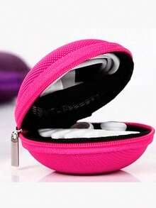 1pc Portable EVA Storage Box, Zipper Pouch, Can Store Data Cables, Earphones, Chargers, Coins And Jewelry, Shockproof, Multiple Colors Available - Multicolor - View 5