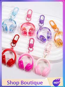 20/10/5pcs Creative Earphone Keychain Pendant Charm, Cute Cartoon Animal Car Key Rings For Earphones, Bags, Backpacks, Suitcases, Wonderful Gift For Friends, Family, Colleagues, Perfect For Valentine's Day, Easter, Christmas Party Favors - View 6