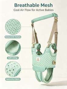 All Seasons Adjustable Baby Walking Harness Breathable Mesh Detachable Toddler Walking Assistant Anti-Fall Infant Walker Belt 7-24 Months - Light Green - View 9