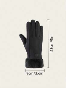 1 Pair Women's Autumn/Winter Warm Gloves, Touchscreen Responsive, Thickened Cushioning Windproof, Cute Style, Suitable For Students, Cycling And Daily Use - Multi-color - View 8