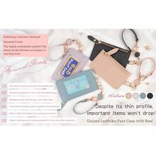 Pass Holder With Retractable Reel, Zipper Coin Purse, Transparent Window, IC Card Holder (, PASMO, Etc.), With Shoulder Strap, Retractable Reel, Coin Purse, Card Holder, Key Holder, Can Be Attached To Bag, Convenient For Quick Passage Through Turnstiles, Commuting, School, Fashion, Unisex - Multicolor - View 7