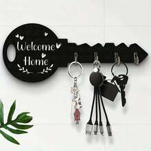 Cross-Border New Bohemian Style Key Hook Wall Home Decor Vintage Wooden Craft Hanging Ornament - A - View 3