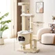 Solid Wood Multi-layer Board Cat Tree Model D