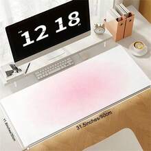 1pc Leather Mouse Pad Light White Pink Gamer Desk Mat New Mousepad XXL Mechanical Keyboard Pad Leather Office Non-Slip Soft Table Mat - View 4