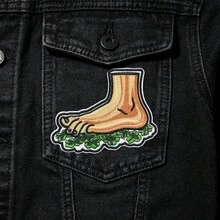 1件綠色幸運三葉草赤腳刺繡貼布，可熨燙或縫製，愛爾蘭節日夾克背包裝飾徽章 - A - 查看 6