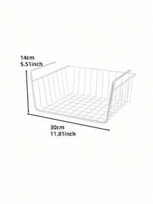 1pc Under Cabinet Storage Rack, Metal Basket, Hanging Storage Basket, Space Saving Additional Storage Rack And Slip-On Storage Basket Organizer For Kitchen Counter Restaurant Use - Multicolor - View 9
