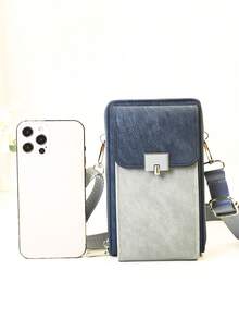 Tas Selempang Baru, Dompet Ponsel Multifungsi Kapasitas Besar dengan Resleting Ganda, Modis, Minimalis Namun Elegan dan Lembut, Cocok untuk Acara Santai, Liburan, dan Kencan - Baby Blue - View 7