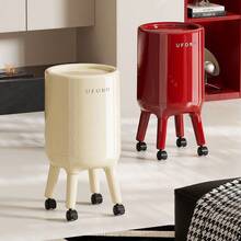 1pc Home Waste Storage Organizer, UFORU Tall Press Lid Trash Can, High Body Dual Bucket Design With 360° Rolling Casters, Large Capacity Movable Garbage Bin For Kitchen Household Daily Use - Multicolor - View 12