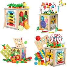 1 Set Kids Multi-Functional Hexagon Treasure Box, Children's Educational Puzzle Toy With Beads, Bug Catching, Piano Keys, Shape Matching, Baby Early Learning Toy - Multicolor - View 3