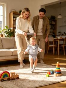 Grow-With-Me Baby Walking Harness All Seasons Adjustable Straps Breathable Mesh Anti-Fall Toddler Walking Assistant Stand Training Belt - Light Grey - View 2