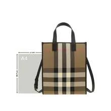 Burberry Color Blocked Women's Shoulder Crossbody Handbag 80845521 - Grey and Brown 80845521 - View 7