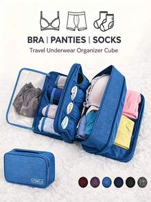Portable Cationic Underwear Storage Bag, Used For Storing Bras, Panties And Intimate Apparel, Essential For Daily Use And Travel Vacation - Multicolor - View 1