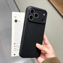 全包覆液態矽膠手機殼，相容 iPhone 18 Pro Max 18 Pro，3 層軟橡膠防震保護殼，抗刮微纖維內襯，相容 iPhone 17 Pro Max 16 Pro Max 17e 16e 15 14 13 - 黑色 - 查看 8