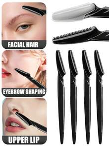 Black Dermaplane Razor For Women Face – Face Razors For Women & Men, Eye Brow Razors & Face Shaver – Exfoliating Facial Razor & Dermaplaner As Skin Care Tool For Smoother Skin - Multicolor - View 2