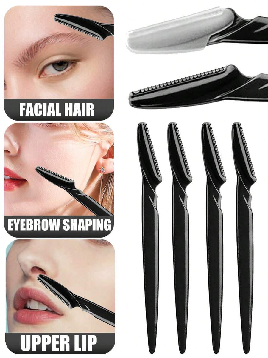 Black Dermaplane Razor For Women Face – Face Razors For Women & Men, Eye Brow Razors & Face Shaver – Exfoliating Facial Razor & Dermaplaner As Skin Care Tool For Smoother Skin
