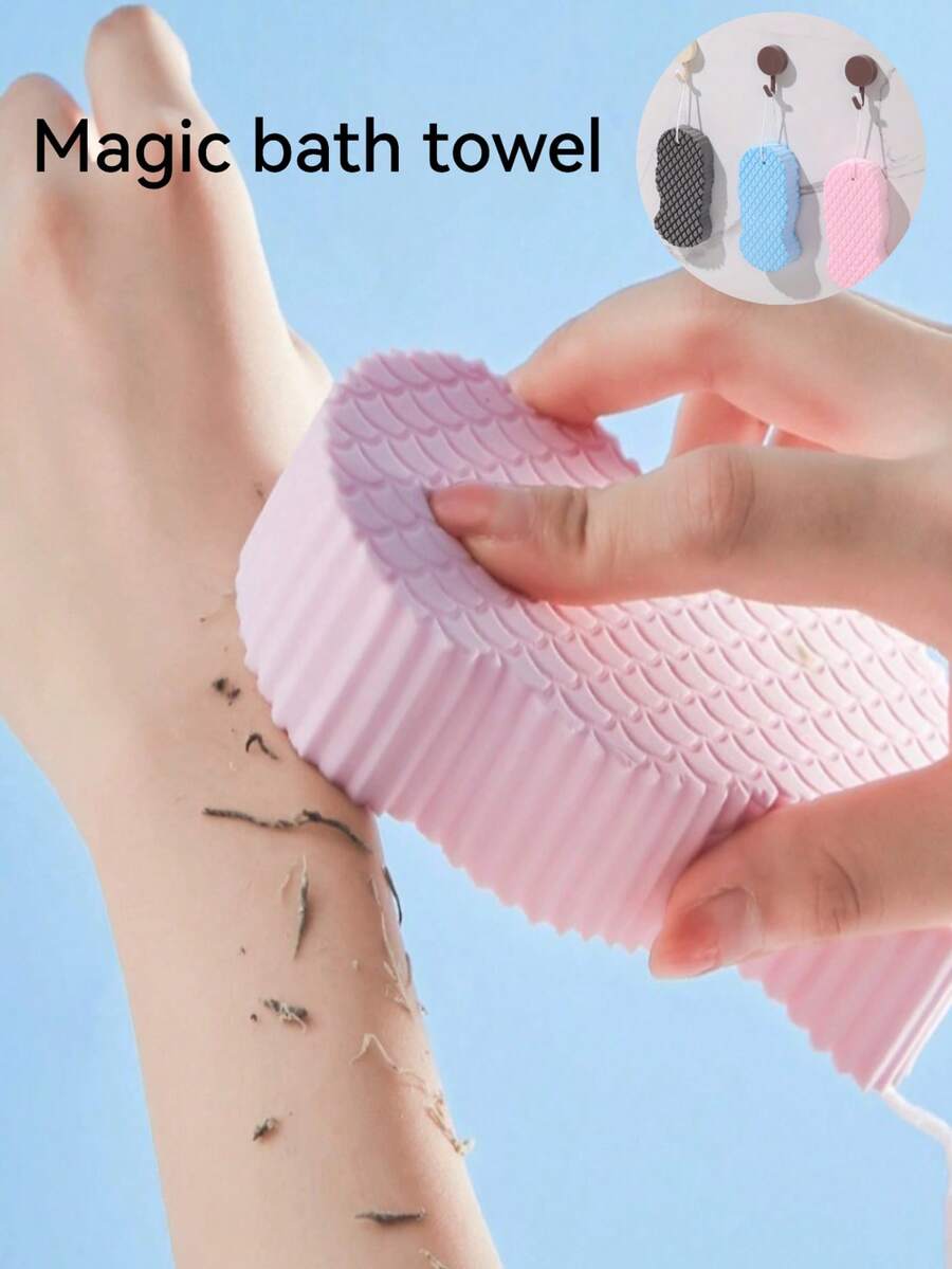 Exfoliating Body Scrub Set, Gentle Painless Bath Sponge And Towel, Professional Body Brush, Foam Net And Bath Brush, Unisex, Remove Dead Skin And Massage Rough Skin, Bathroom Tools And Bath Accessories, Christmas And Halloween Gift