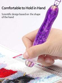 Sparkling Diamond Painting Pen Set, Multi Tip Diamond Art Pen, Including Multiple Interchangeable Pen Tips And Diamond Mud, Suitable For Families Or Giving Gifts To Friends, A Great Choice For DIY Enthusiasts - A - View 6