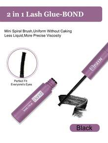 D-Curl, Spikes Wispy Lashes, DIY Eyelash Extension Tool Set. Lash Clusters,DIY False Lashes Set,With Bond&Seal, Tweezers, Brush, Lightweight & Soft & Natural, For Home DIY, Lash Cluters Kit, Clusher Lashes, Lash Book, Eyelashes - Black - View 7