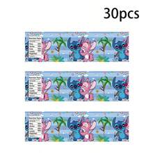 Pink Stitch Theme Water Bottle Stickers, Cartoon Birthday Party Decoration, Reusable Adhesive Stickers - Multicolor - View 15