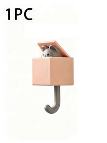1pc/10pcs Cute Cartoon Cat Adhesive Hooks Strong No-Trace Creative Wall Mounted Hooks Home Bedroom Kitchen Storage Organization Expandable Hooks Decorative Wall Accessories For Hanging Clothes Towels Keys Bags - Multicolor - View 13
