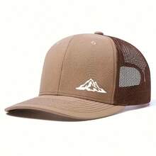 1 mũ lưỡi trai trucker lưới thoáng khí unisex, họa tiết in patchwork hơi cong thời trang, đội ngoài trời - Nhiều màu - Xem 12