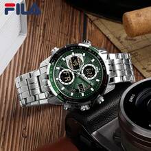 FILA Men's Hybrid Digital-Analog Sports Watch, Green Dial, Stainless Steel Band, Ideal Gift For Men - one-size - View 2
