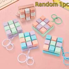 1pc Stress Relief Keyboard Keychain - A Fingertip Toy With Sound Effects That Can Effectively Relieve Stress And Has A Bright Macaron Color. The Appearance, Color And Design Are Very Attractive, Making It A Perfect Choice For Party Gifts, Presents And Gifts For Friends. - Multicolor - View 9