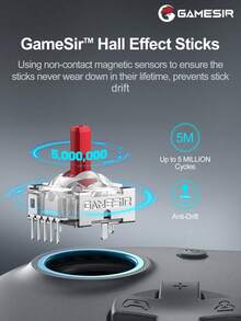 Gamesir G7 Se Gamepads PC Compatible With Xbox Controller Licensed By With Hall Effect Sticks Joysticks Compatible With Xbox Series X/S Compatible With Xbox One X/S Steam Windows 10 11 Analog Triggers Vibration Function - G7 SE - View 6