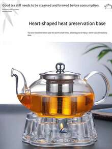 1 Piece 2026 New Glass Teapot, Afternoon Tea Pot, Tea Water Separation Pot, Household Water Heater, Flower Tea Pot, Gongfu Tea Set Accessories, Suitable For Home, Restaurant, Hotel, Office - Transparent - View 9