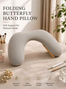 Foldable Nail Hand Rest Pillow, Slanted Nail Mat, Soft Hand Support Cushion, Portable Beauty Tool Accessory For Nail Salons, Gel Polish, Nail Extensions, And Home Manicures - Multicolor - View 9