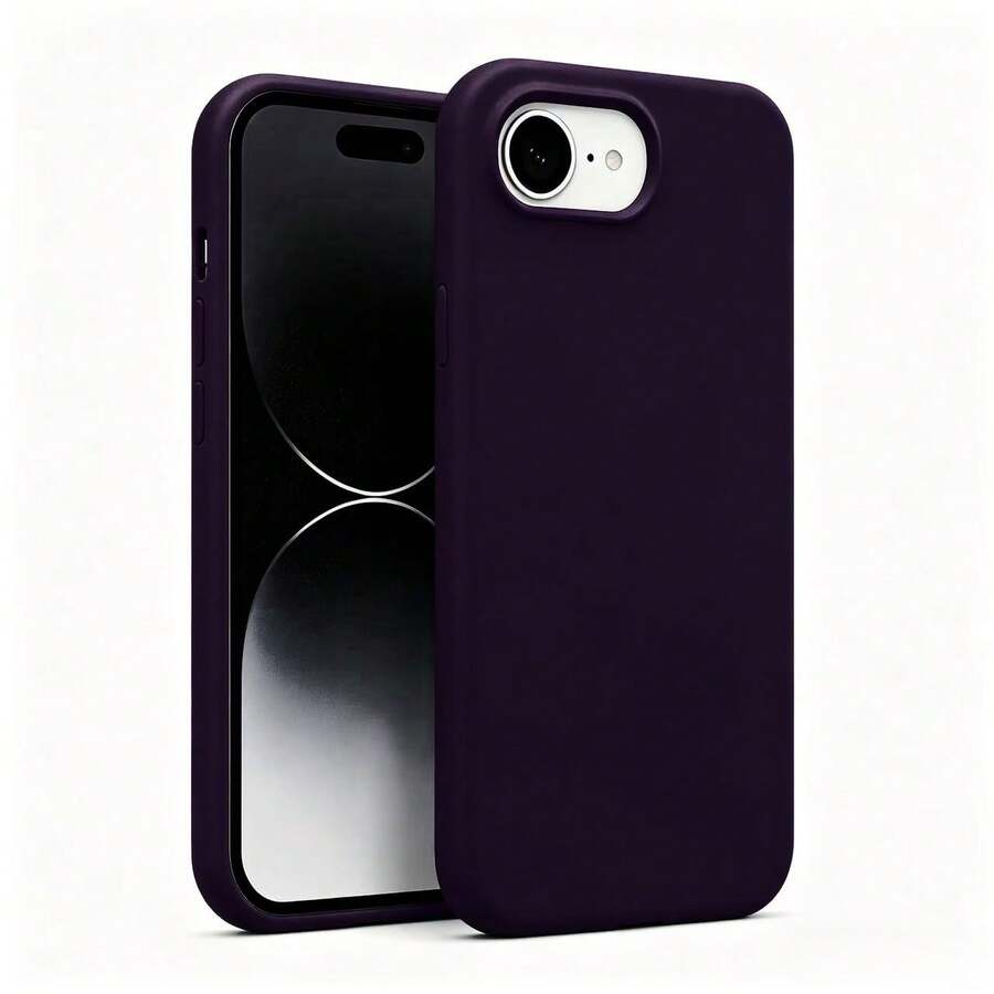 適用於 iPhone 17E 17 Pro Max 16 15 14 13 12 Mini 11,防震液態矽膠保護手機殼,內層柔軟防刮超細纖維襯裡,適用於 iPhone 8 Plus 7 6s 軟殼 - 莓果紫 - 查看 1