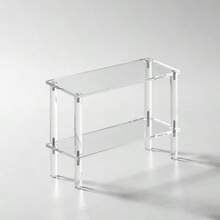 Transparent Acrylic Storage Rack, Double Layer Desktop Organizer, Cosmetic Storage Rack, Figurine Display Shelf, Suitable For Office, Vanity, Bathroom, Kitchen - Multicolor - View 4