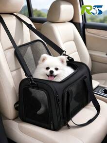 RUSHICHONGWU 1pc Outdoor Pet Backpack, Suitable For Cats And Small Dogs, Breathable Portable Travel Pet Carrier, Perfect For Halloween, Christmas And Walking - Multicolor - View 2