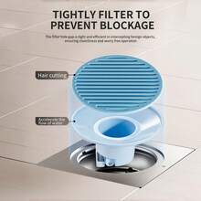 1Pc Two‑Tone Round Floor Drain Deodorant Core, Counterweight Auto‑Close Anti‑Clog Easy‑To‑Install‑And‑Clean Drain Stopper For Home Household Bathroom Shower Room Kitchen Balcony Sink Drain Sanitation Supplies - Drain Cover - View 7