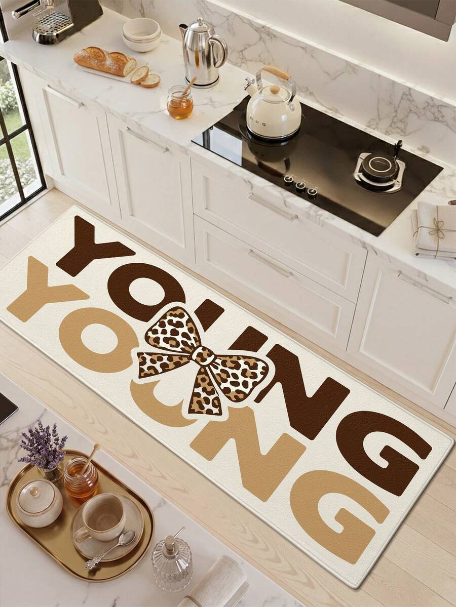 DAJIANG 1pc Bohemian Style Long Runner Rug, Kitchen Mat, Long Strip Floor Mat, Suitable For Bathroom, Kitchen, Outdoor, Hallway, Bedroom, Living Room, Machine Washable, Easy To Clean, Non-Slip Entryway Mat, Bedroom Decor, Autumn Decoration Rug Accessory