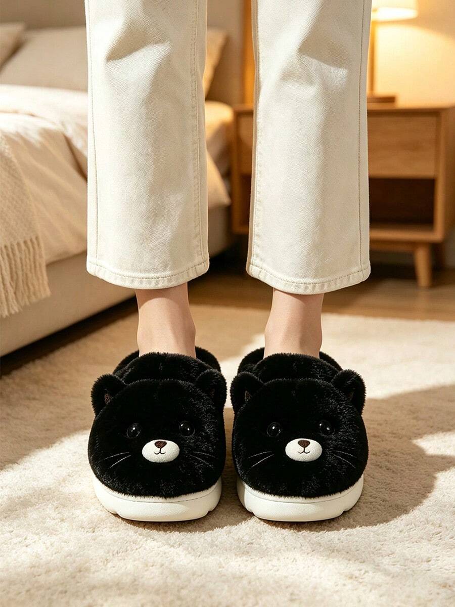 Women Home Slippers - Black - View 1