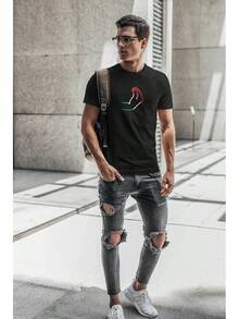 Men T-Shirts - Black - View 1