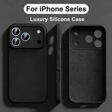 全包覆液態矽膠手機殼，相容 iPhone 18 Pro Max 18 Pro，3 層軟橡膠防震保護殼，抗刮微纖維內襯，相容 iPhone 17 Pro Max 16 Pro Max 17e 16e 15 14 13 - 黑色 - 查看 1