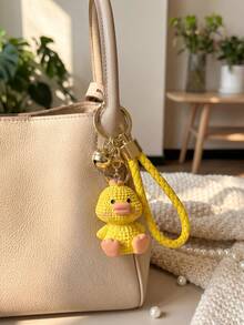 Cartoon Creative Resin Bear Exquisite Lanyard Bag Charm - Yellow - View 1