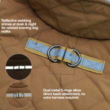 Metglad Mantel Hangat Musim Dingin untuk Anjing, Jaket Hewan Peliharaan dengan Tali Serut dan Tas Penyimpanan, Jaket Anjing Cuaca Dingin Reflektif dengan Visibilitas Tinggi yang Dapat Diatur, Cocok untuk Anjing Kecil, Sedang, dan Besar di Dalam dan Luar Ruangan - Unta - View 8