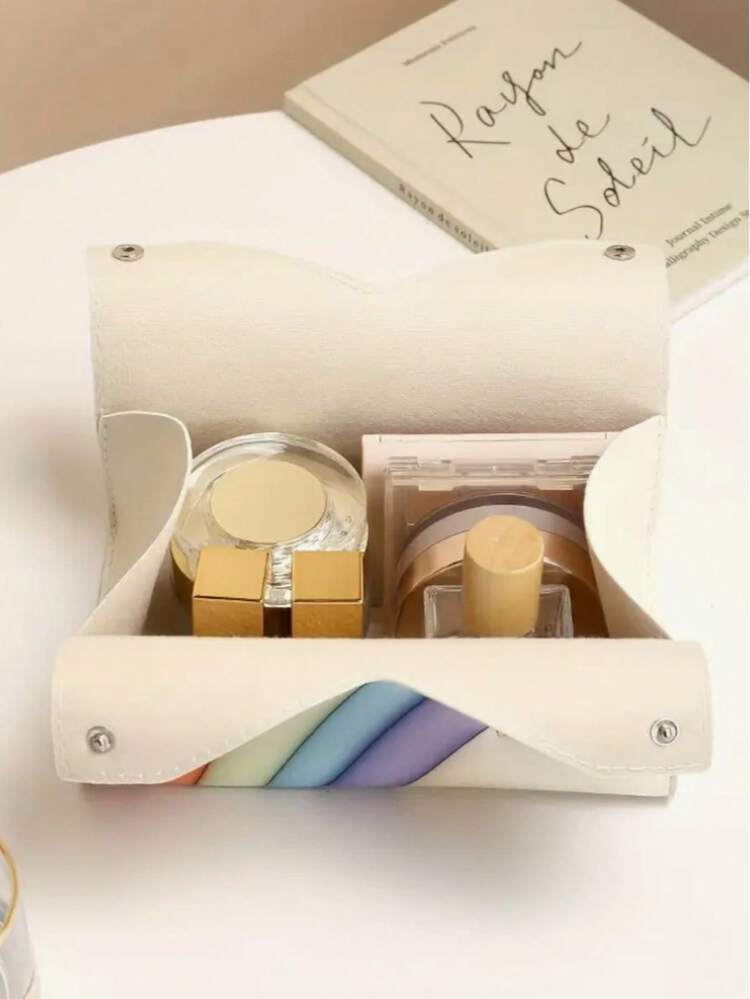 1個高顏值輕奢紙盒 3D創意裝飾面紙盒，彩色設計皮革印花，適用於客廳、浴室、車內與餐桌 - 彩色 - 查看 6